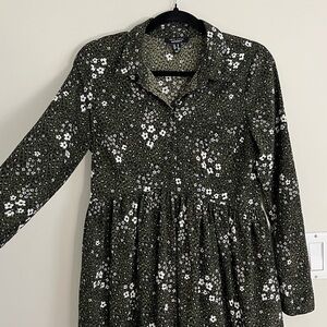 Maternity Long Sleeve Floral Dress